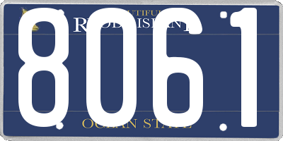 RI license plate 8061