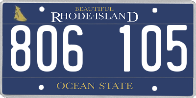 RI license plate 806105
