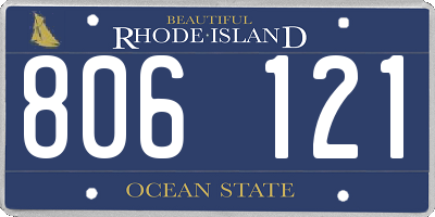 RI license plate 806121