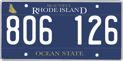 RI license plate 806126
