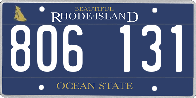 RI license plate 806131