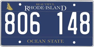 RI license plate 806148