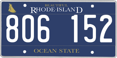 RI license plate 806152
