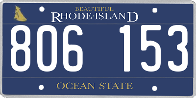 RI license plate 806153