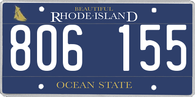 RI license plate 806155
