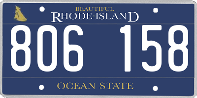 RI license plate 806158