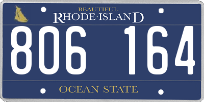 RI license plate 806164