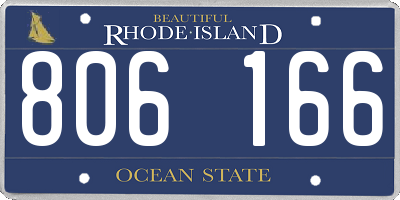 RI license plate 806166