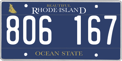 RI license plate 806167