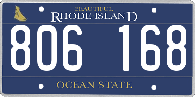 RI license plate 806168