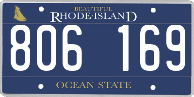 RI license plate 806169