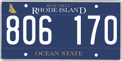 RI license plate 806170