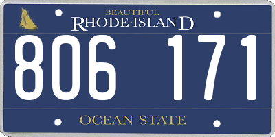 RI license plate 806171