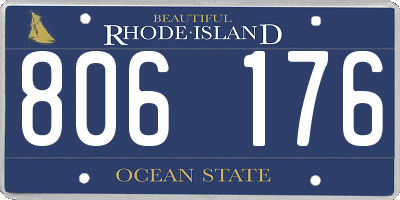 RI license plate 806176