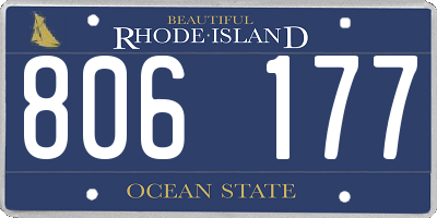 RI license plate 806177