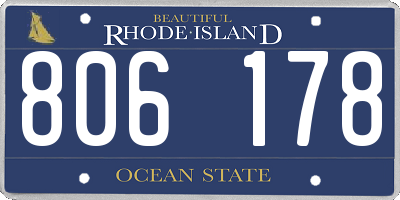RI license plate 806178