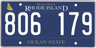 RI license plate 806179