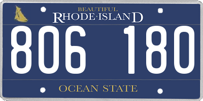 RI license plate 806180