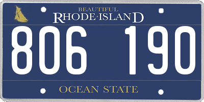 RI license plate 806190