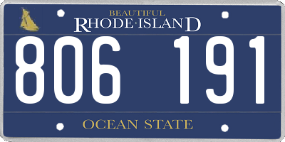 RI license plate 806191