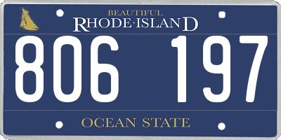 RI license plate 806197