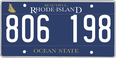 RI license plate 806198
