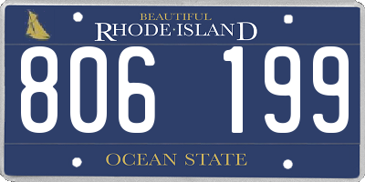 RI license plate 806199