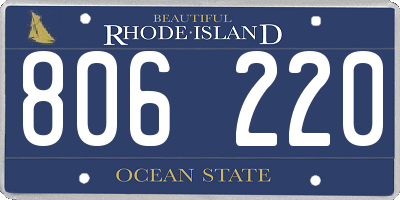 RI license plate 806220