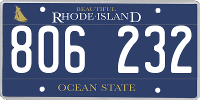 RI license plate 806232