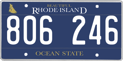 RI license plate 806246