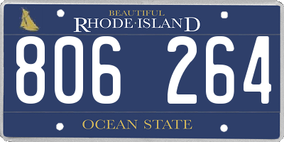 RI license plate 806264