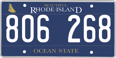 RI license plate 806268