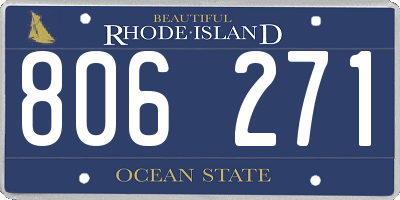 RI license plate 806271