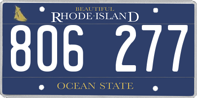 RI license plate 806277