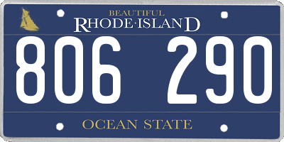 RI license plate 806290