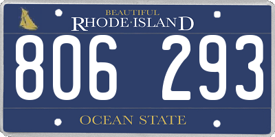 RI license plate 806293