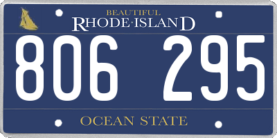 RI license plate 806295