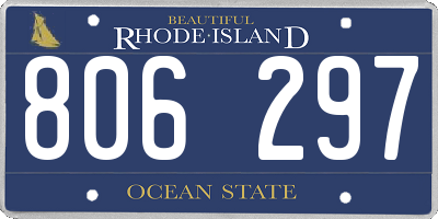 RI license plate 806297
