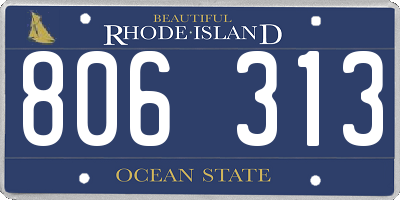 RI license plate 806313