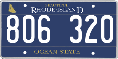 RI license plate 806320