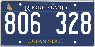 RI license plate 806328