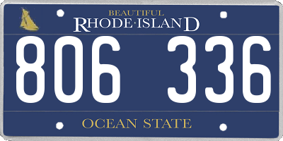 RI license plate 806336