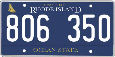 RI license plate 806350