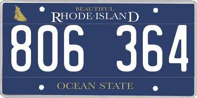 RI license plate 806364