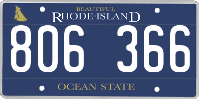 RI license plate 806366
