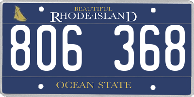 RI license plate 806368