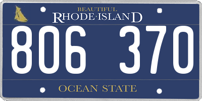 RI license plate 806370