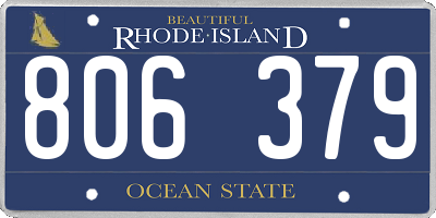 RI license plate 806379