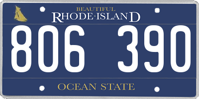 RI license plate 806390