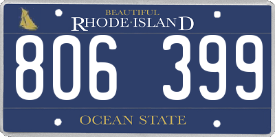 RI license plate 806399